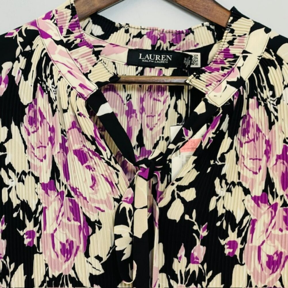 Lauren Ralph Lauren Floral Ruffled Flutter Sleeve Corpcore Blouse Plus NWT 3X - Picture 4 of 10